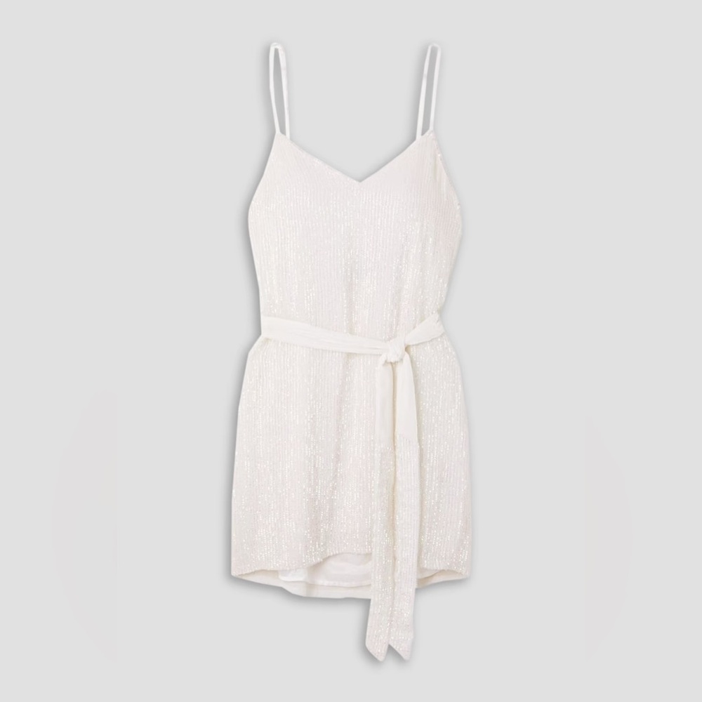 Retrofete Claire White Sequin Dress